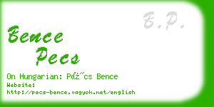 bence pecs business card